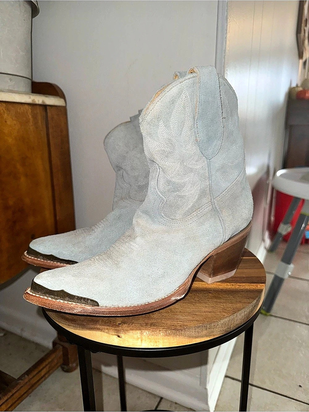 Idyllwind Baby Blue Suede Cowboy Boots